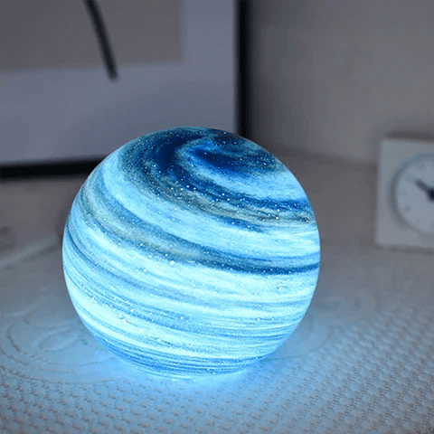 LunaCrystal – Elegante Glas - Moonlampe mit bezaubernden kosmischen Details für stimmungsvolle Räume - Table Lamp - Voldeva