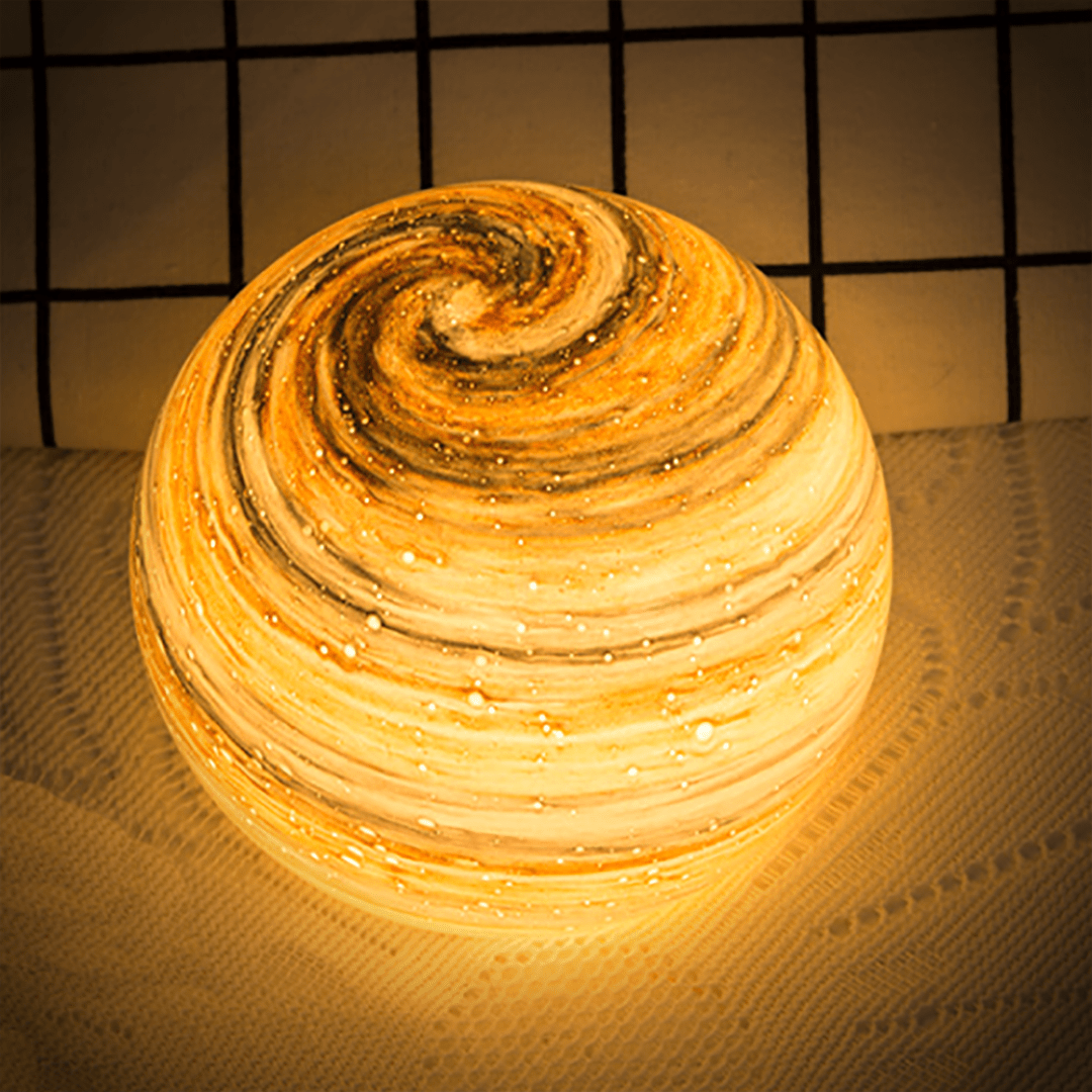 LunaCrystal – Elegante Glas - Moonlampe mit bezaubernden kosmischen Details für stimmungsvolle Räume - Table Lamp - Voldeva