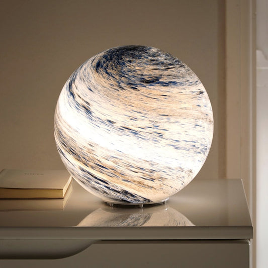 LunaCrystal – Elegante Glas - Moonlampe mit bezaubernden kosmischen Details für stimmungsvolle Räume - Table Lamp - Voldeva