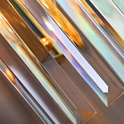 Luxuriöse Kristall - Wandleuchte mit Metallrahmen - Wandleuchte - Gold - Voldeva