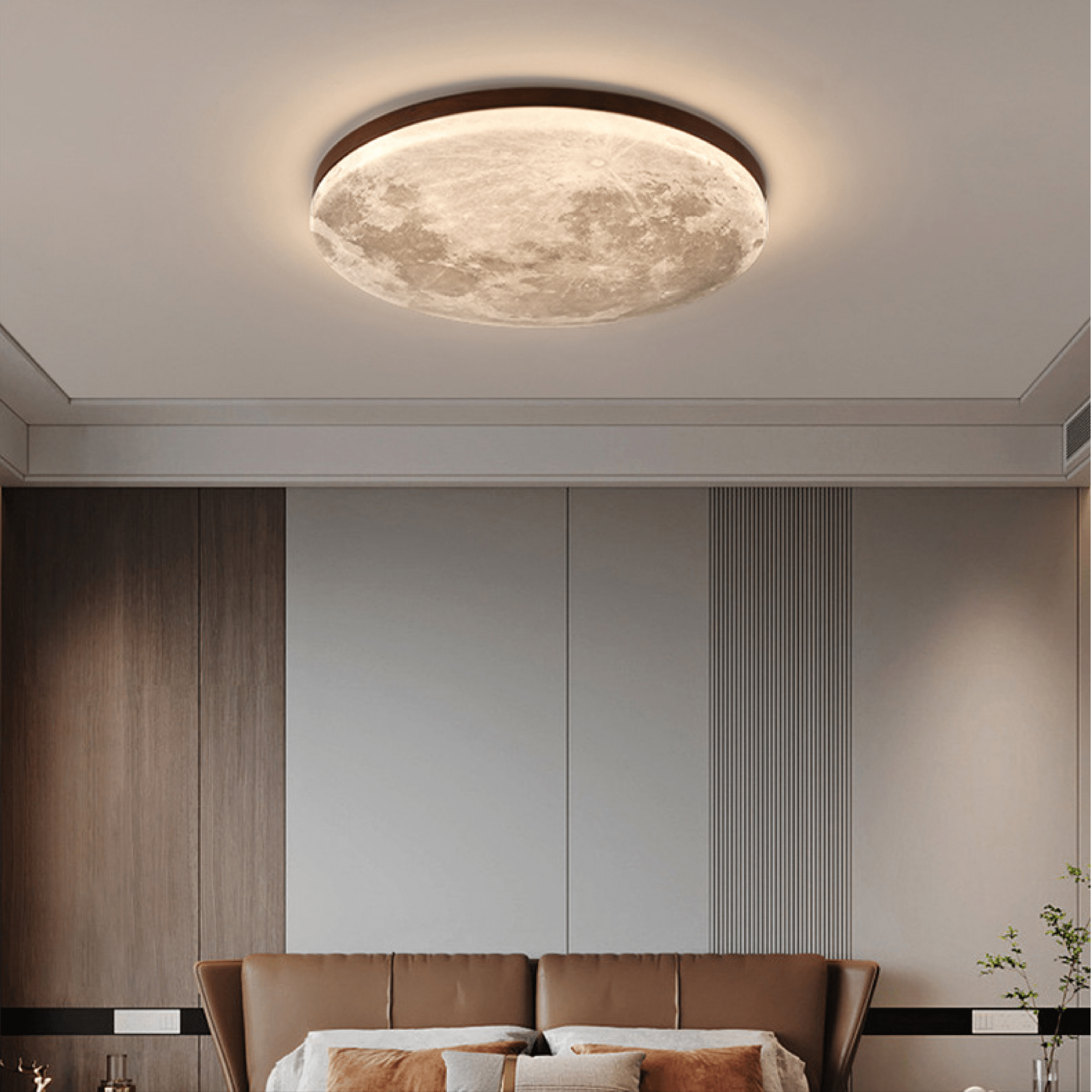 Maan - Deckenlampe – Modernes dimmbares LED - Design - Deckenleuchten - Gelb - Voldeva