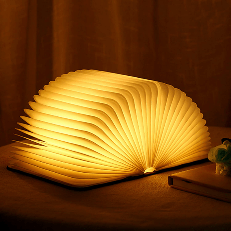 Magische Buchlampe aus Zellophanpapier mit LED - Beleuchtung - Buchlampe - Voldeva