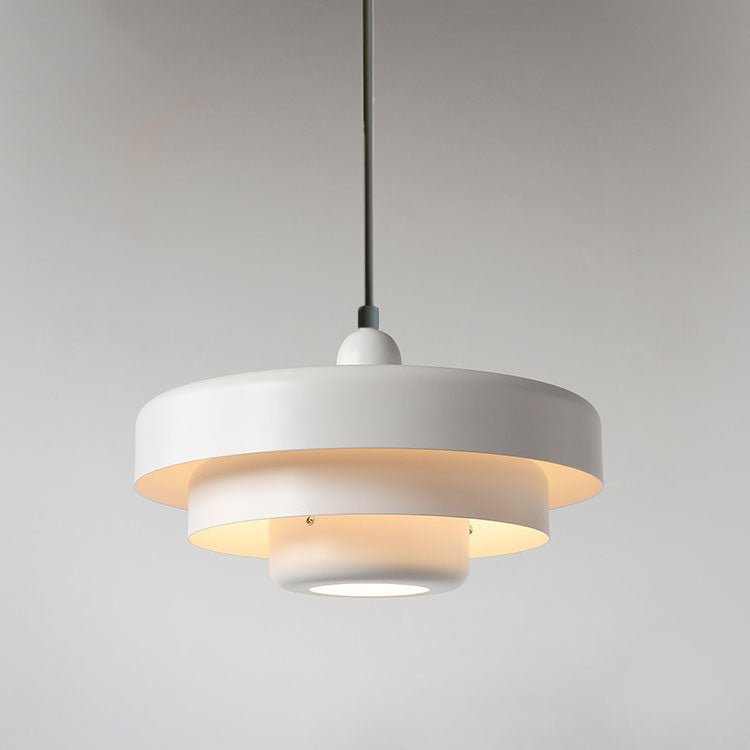 Mehrstufige Runde Pendelleuchte im Retro-Design - Pendant Light Fixtures - Weiß - Voldeva