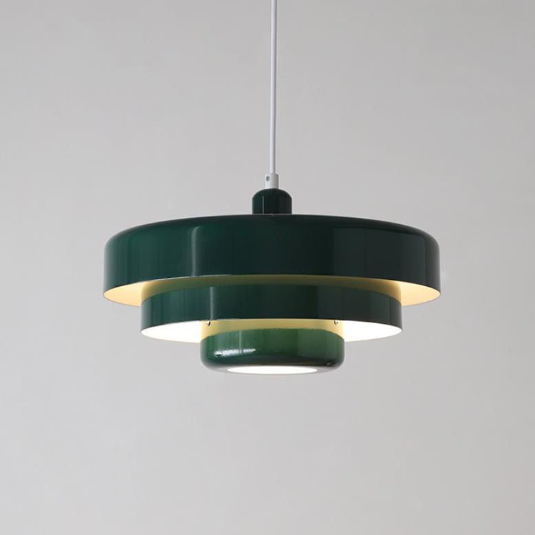 Mehrstufige Runde Pendelleuchte im Retro-Design - Pendant Light Fixtures - Grün - Voldeva