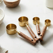 Messbecher Und Messlöffel Set Mit Holzgriff - Measuring Tools - Messbecher - Voldeva