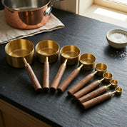 Messbecher Und Messlöffel Set Mit Holzgriff - Measuring Tools - Komplettset - Voldeva