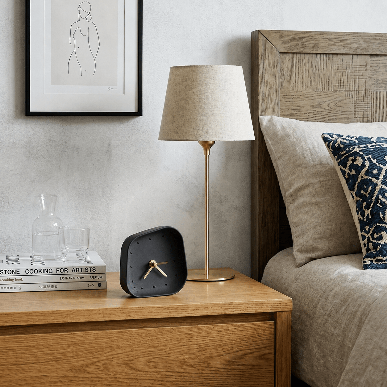 Minimalistisch Asymmetrisch Tischuhr - Desk Clocks - Schwarz - Voldeva