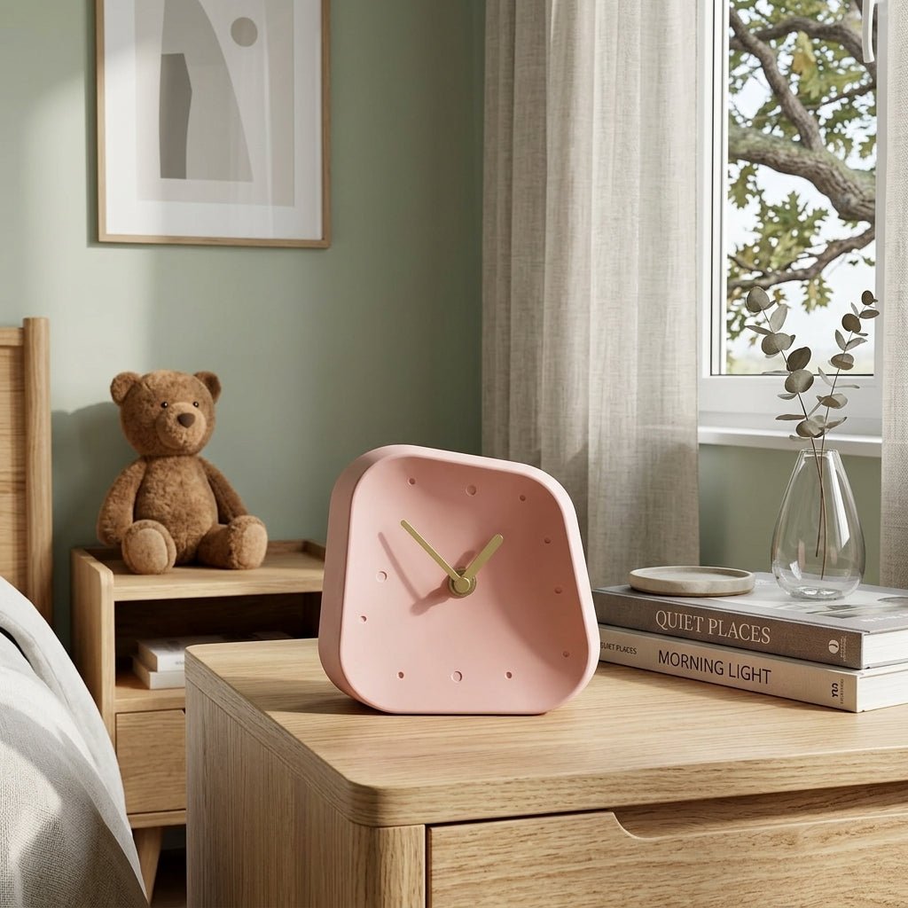 Minimalistisch Asymmetrisch Tischuhr - Uhr - Rosa - Voldeva