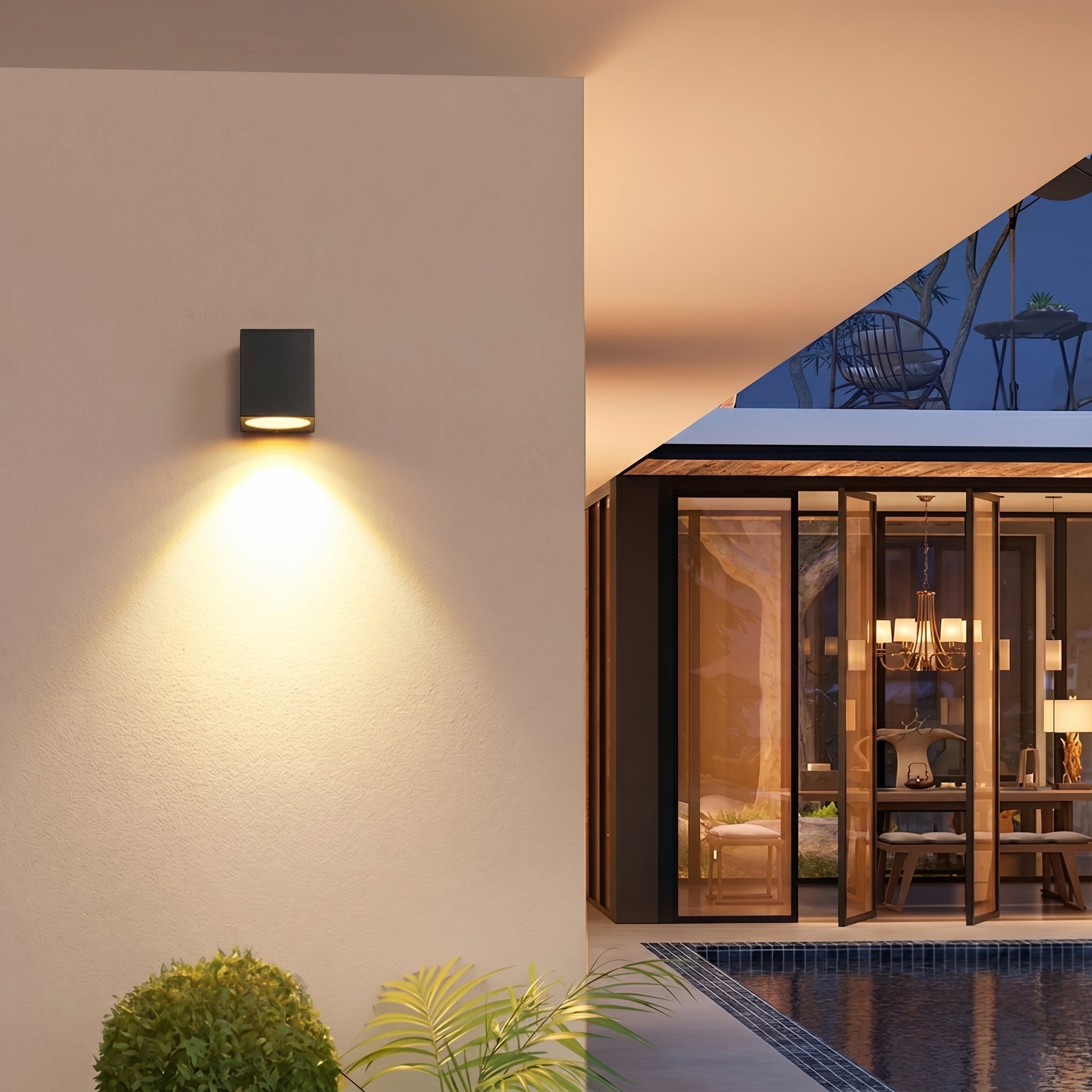 Minimalistische LED - Wandleuchte für Außenbereich - Wandleuchte - 1 - Weg - Voldeva