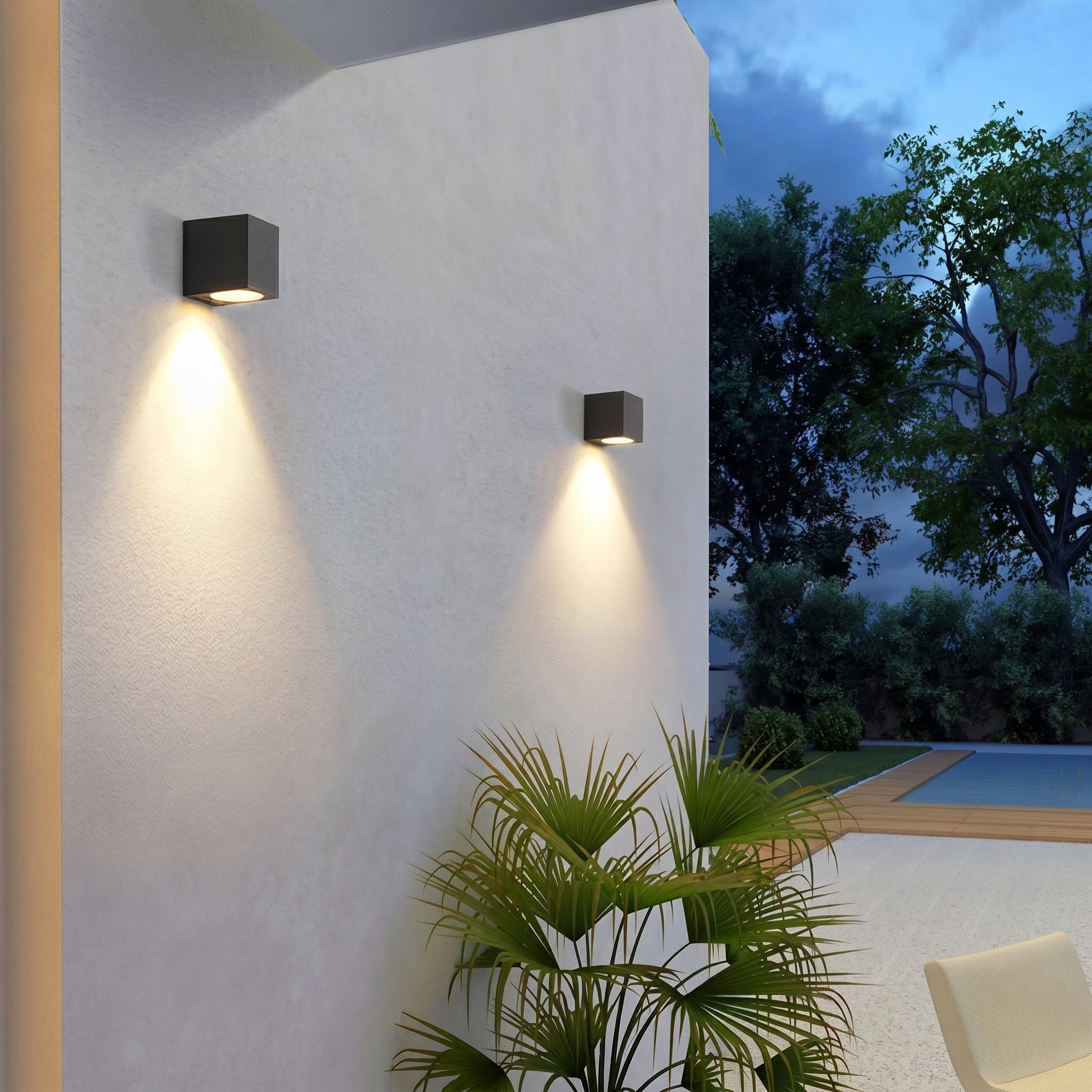 Minimalistische LED - Wandleuchte für Außenbereich - Wandleuchte - 1 - Weg - Voldeva