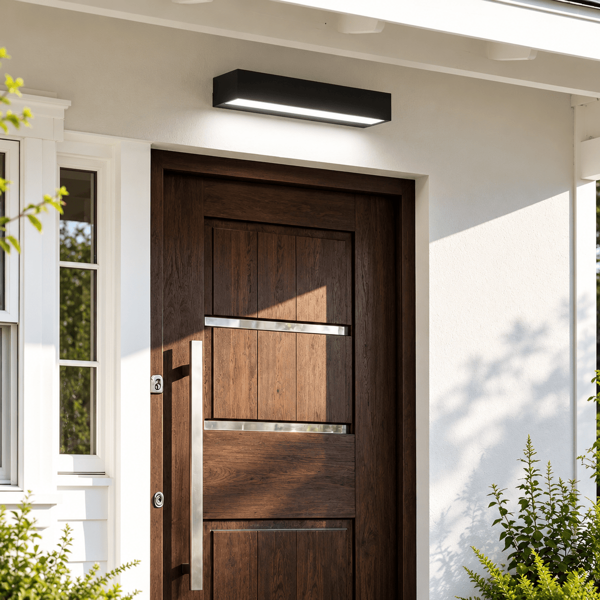 Minimalistische LED Wandleuchte für Hauseingang und Terrasse - Wall Light Fixtures - Weiß - Voldeva