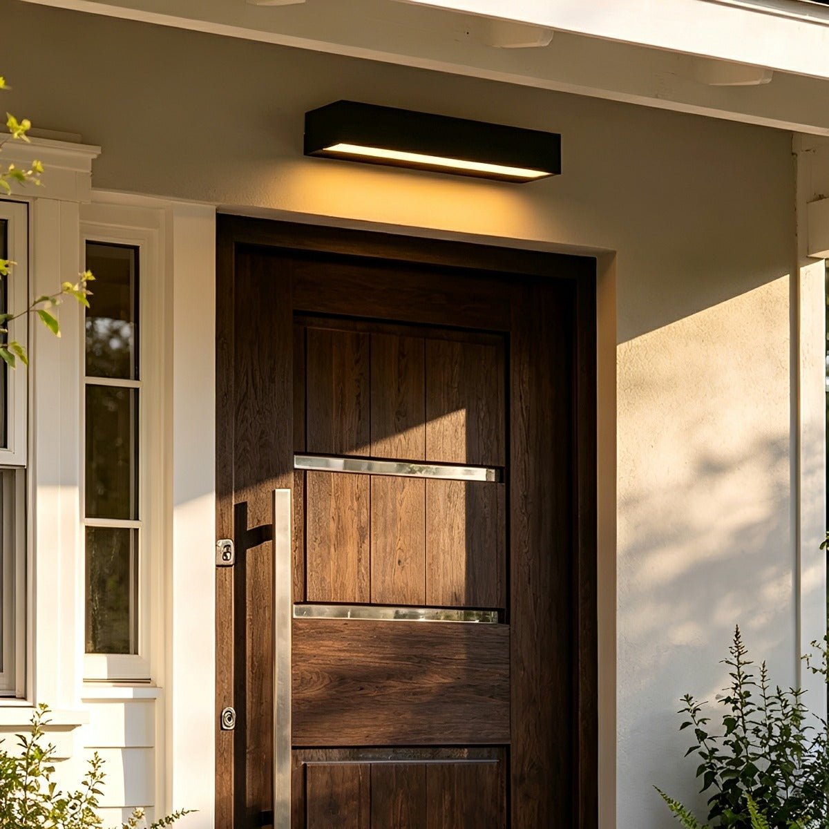 Minimalistische LED Wandleuchte für Hauseingang und Terrasse - Wall Light Fixtures - Weiß - Voldeva