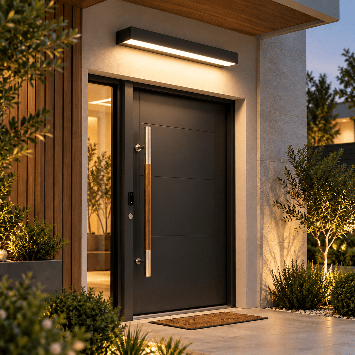 Minimalistische LED Wandleuchte für Hauseingang und Terrasse - Wall Light Fixtures - Weiß - Voldeva