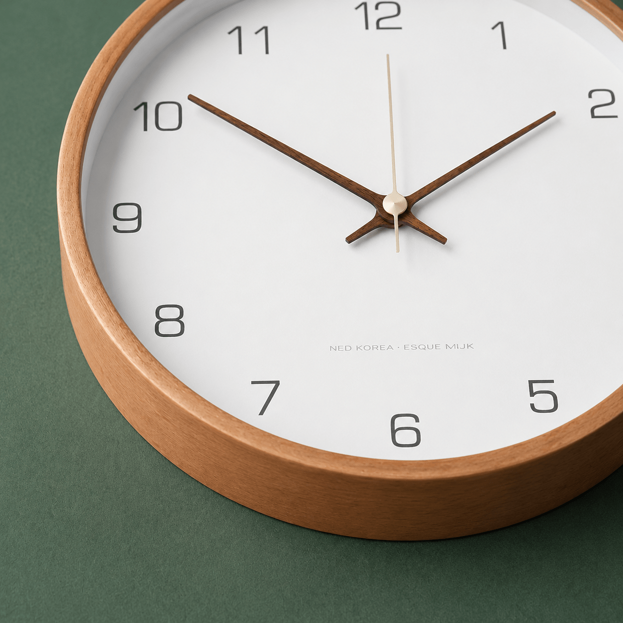 Minimalistische Wanduhr mit Holzrahmen im Nordischen Stil - Wall Clocks - Weiß - Voldeva