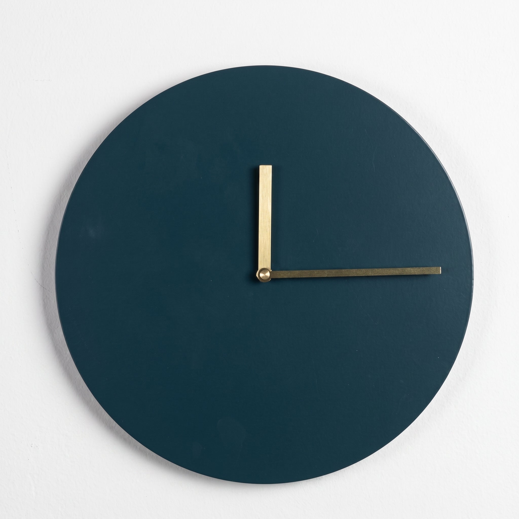 Minimalistischer Runder Wanduhr ohne Ziffern - Wanduhr - Dunkelgrün - Voldeva