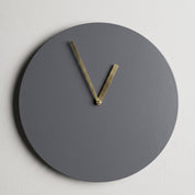 Minimalistischer Runder Wanduhr ohne Ziffern - Wanduhr - Grau - Voldeva