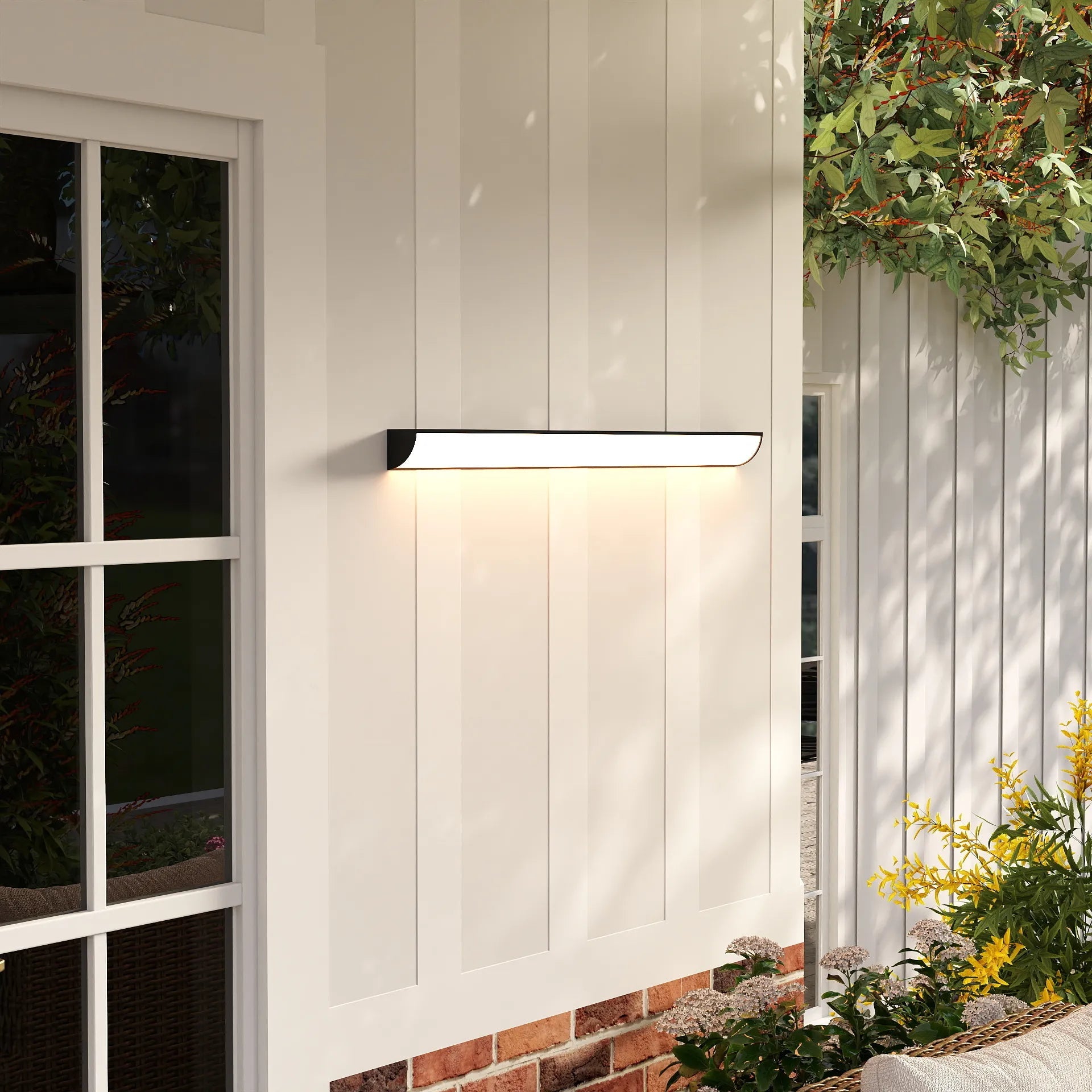 Minimalistisches wasserdichtes Outdoor LED - Linien - Wandlicht - Wandleuchte - Schwarz - Voldeva
