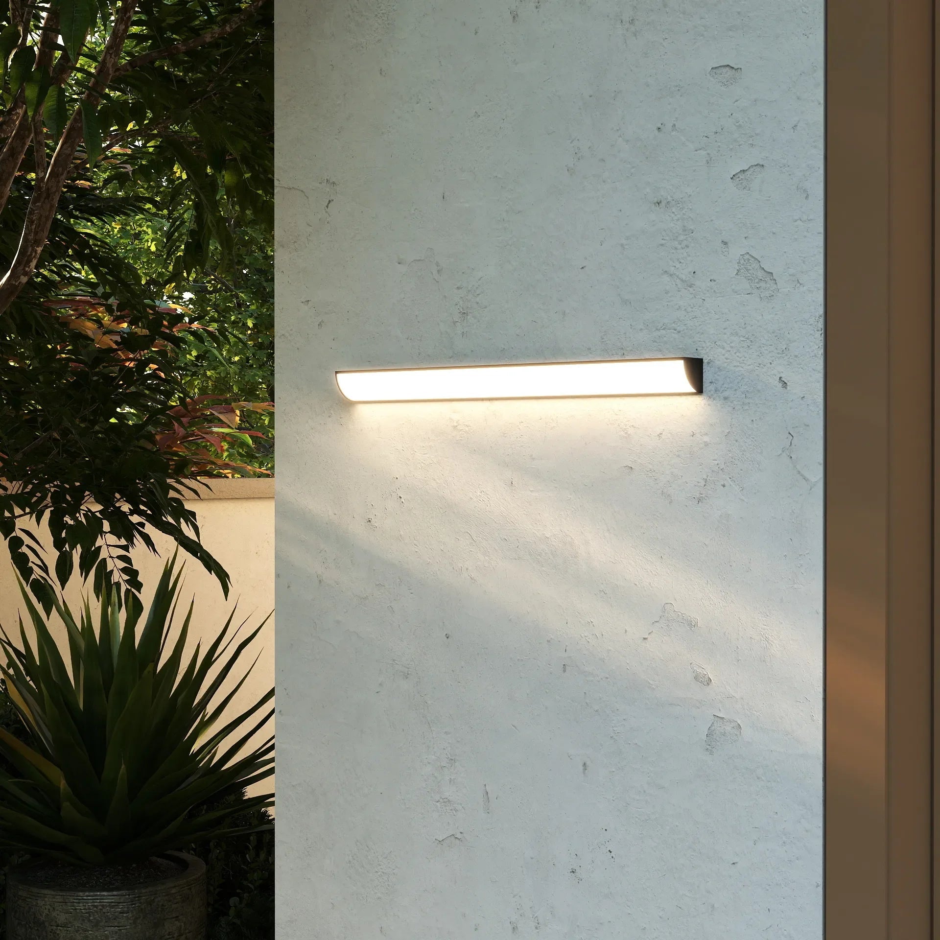 Minimalistisches wasserdichtes Outdoor LED - Linien - Wandlicht - Wandleuchte - Schwarz - Voldeva