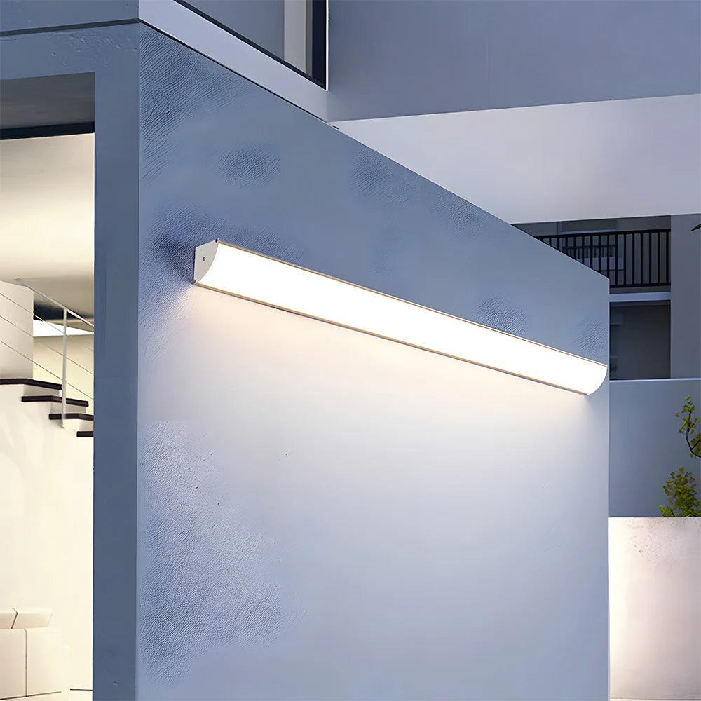 Minimalistisches wasserdichtes Outdoor LED - Linien - Wandlicht - Wandleuchte - Weiß - Voldeva