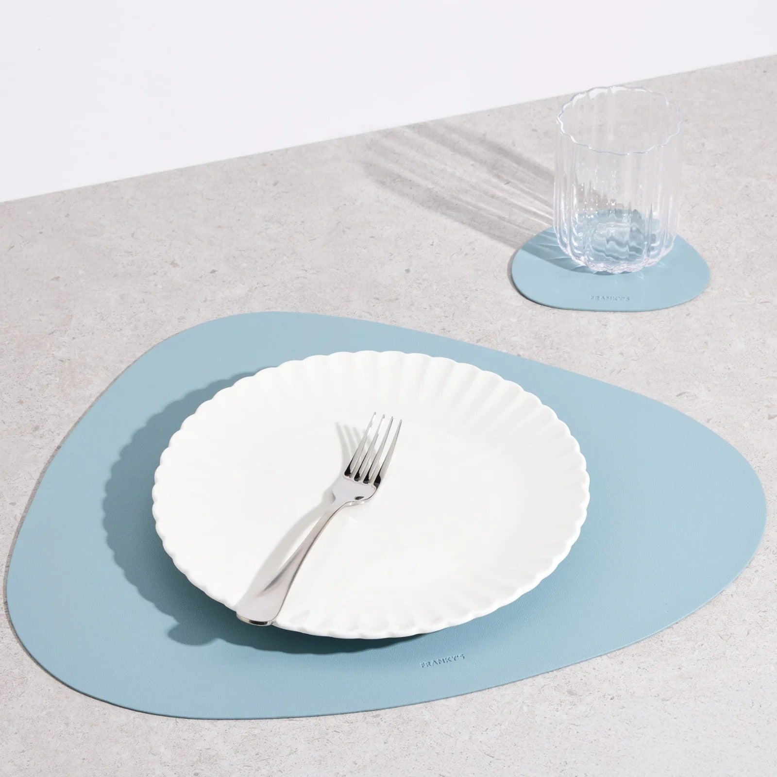 Moderne dreieckige Tischset - Tischsets - Hellblau - Voldeva