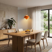 Moderne Kuppel - Pendelleuchte im Dänischen Design - Pendelleuchte - Orange - Voldeva