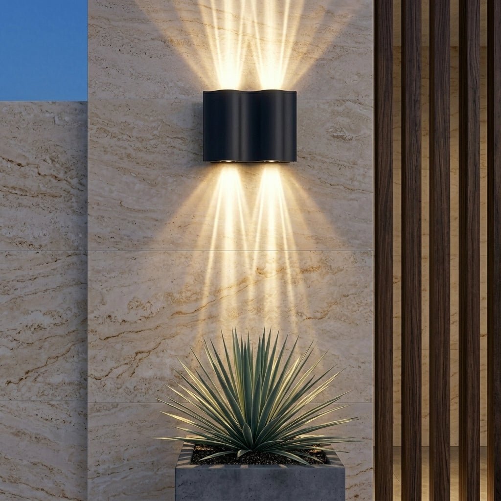Moderne LED Außenwandleuchte mit Bogendesign - LED - Dekorationslichter - 4 - Licht - Voldeva