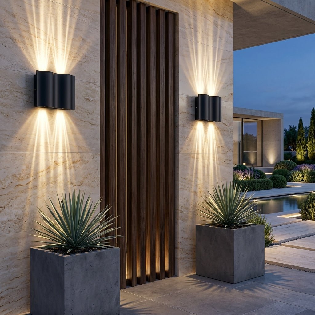 Moderne LED Außenwandleuchte mit Bogendesign - LED - Dekorationslichter - 4 - Licht - Voldeva