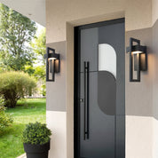 Moderne LED - Außenwandleuchte mit geometrischem Rahmendesign - Wandleuchte - Groß - Voldeva