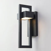 Moderne LED - Außenwandleuchte mit geometrischem Rahmendesign - Wandleuchte - Groß - Voldeva