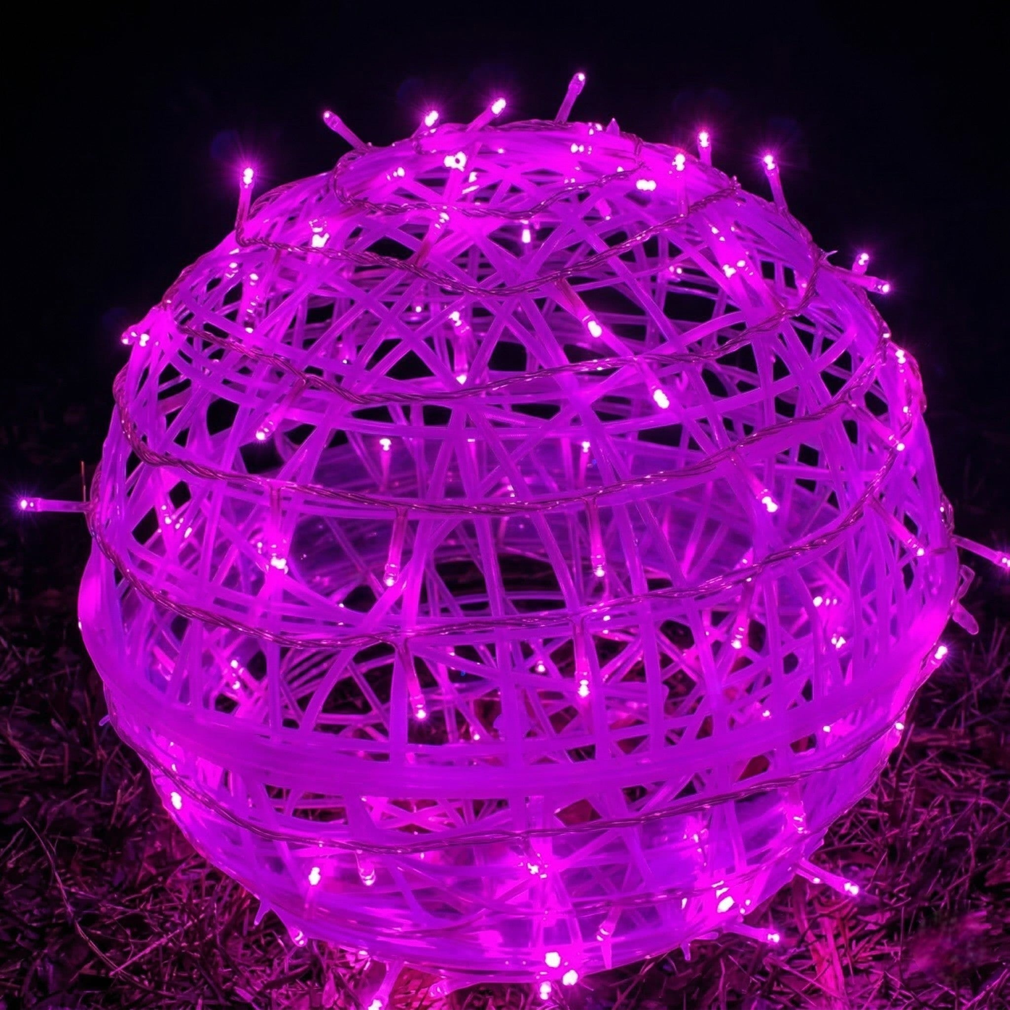 Moderne LED - Lichtkugeln für stimmungsvolle Innen - und Außenbereiche - LED Leiste - Rosa - Voldeva