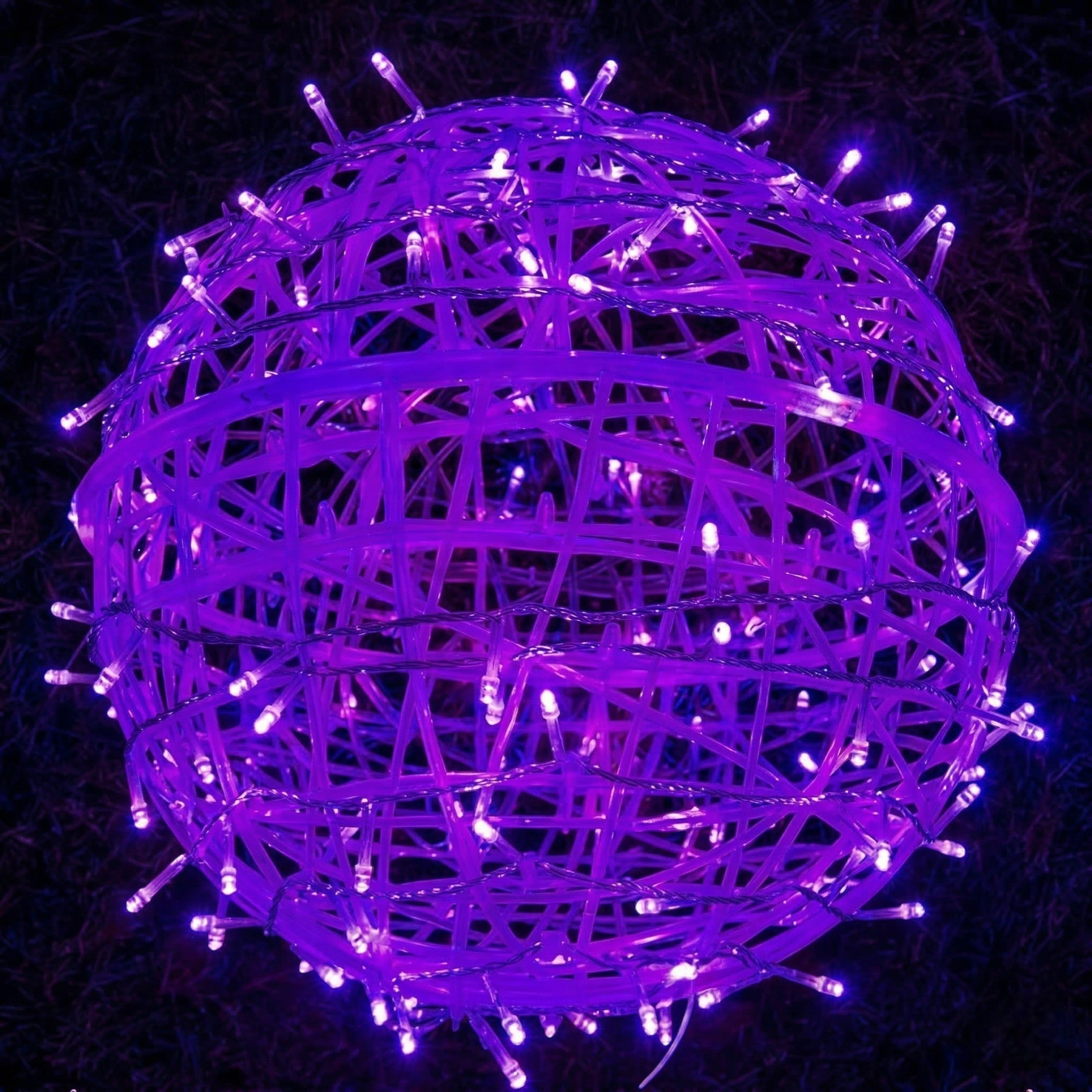 Moderne LED - Lichtkugeln für stimmungsvolle Innen - und Außenbereiche - LED Leiste - Lila - Voldeva