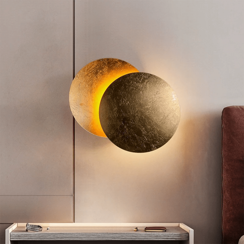 Moderne LED Wandleuchte Mit Beweglichem Scheiben - Design - Wandleuchten - Gold - Voldeva