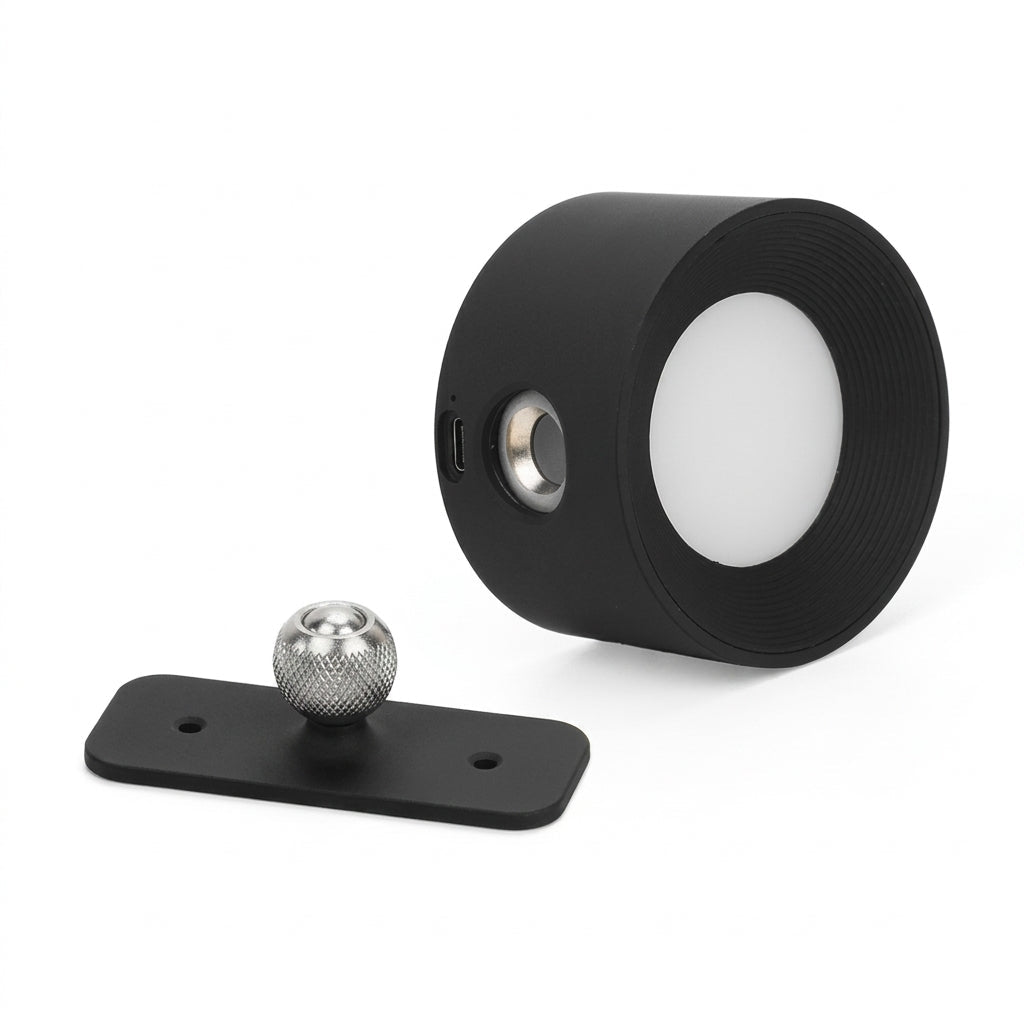Moderne LED Wandleuchte mit rotierend Zylinderkopf - Wandleuchte - Schwarz - Voldeva