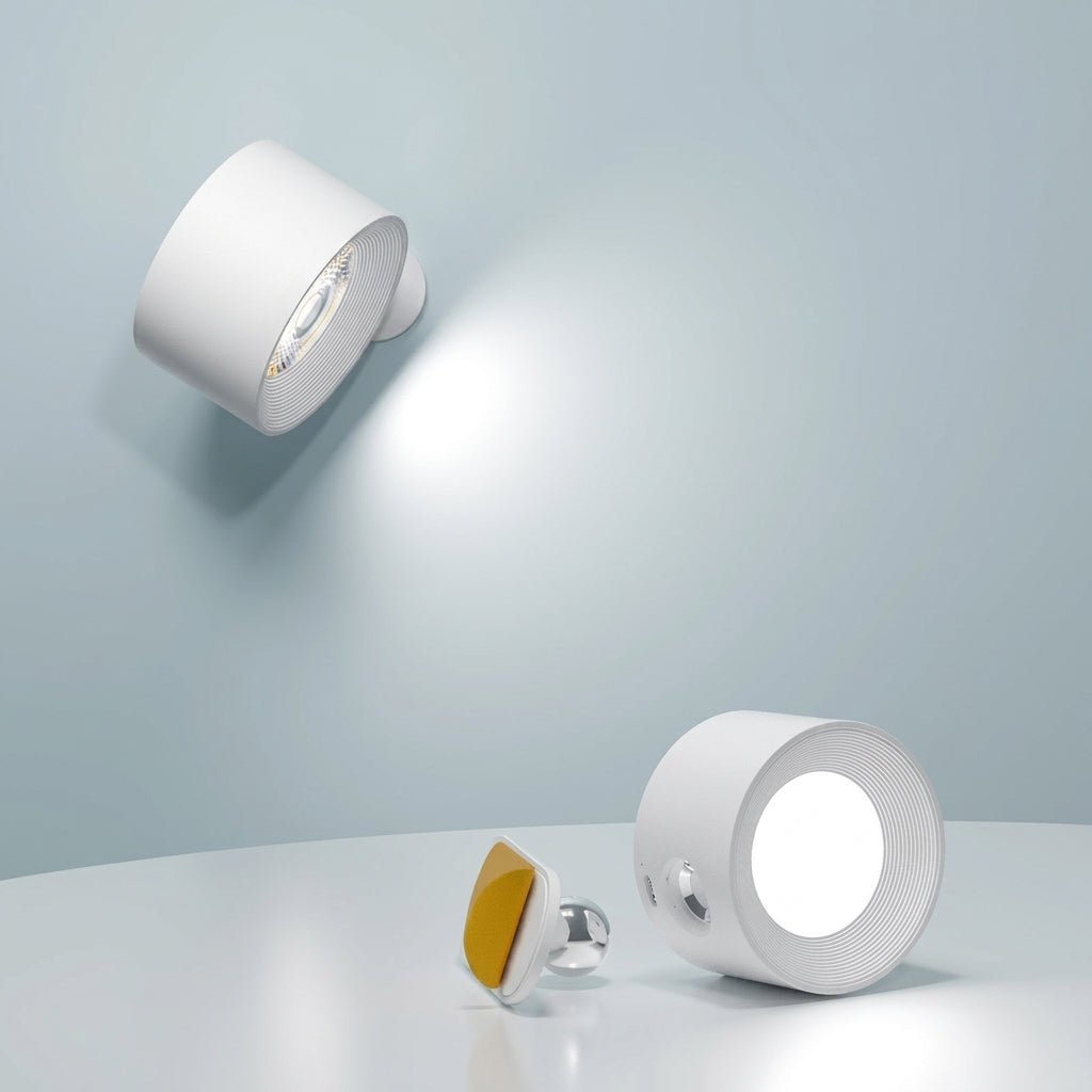 Moderne LED Wandleuchte mit rotierend Zylinderkopf - Wandleuchte - Weiß - Voldeva