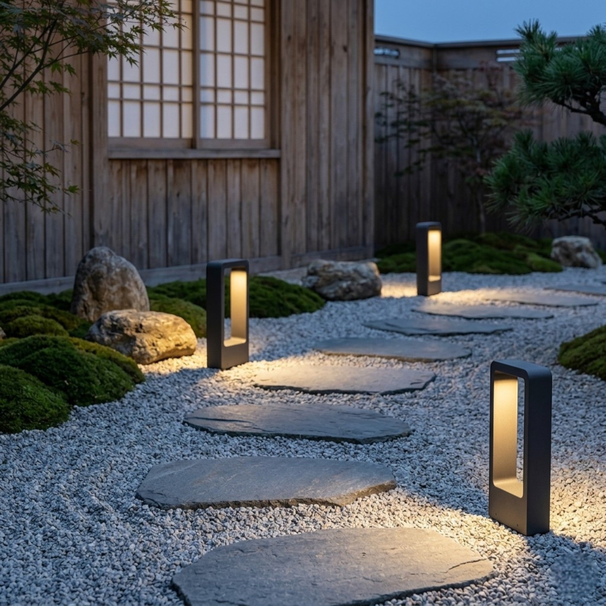 Moderne LED Wegeleuchte für Garten - und Pfadbeleuchtung - LED - Wegeleuchte - Schwarzes Gehäuse - Voldeva