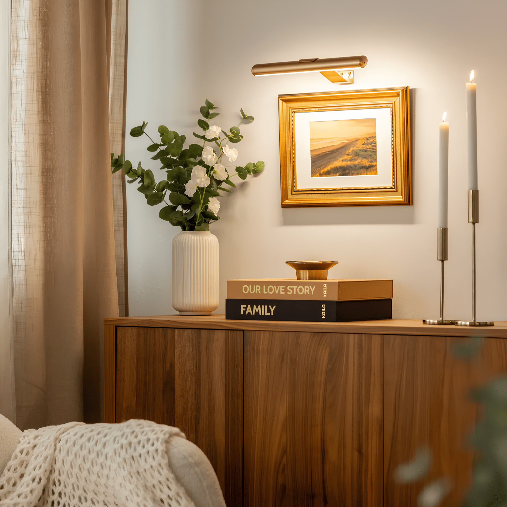 Moderne Linearleuchte LED Wandmontage Galeriebeleuchtung - LED - Wandleuchte - Gold - Voldeva
