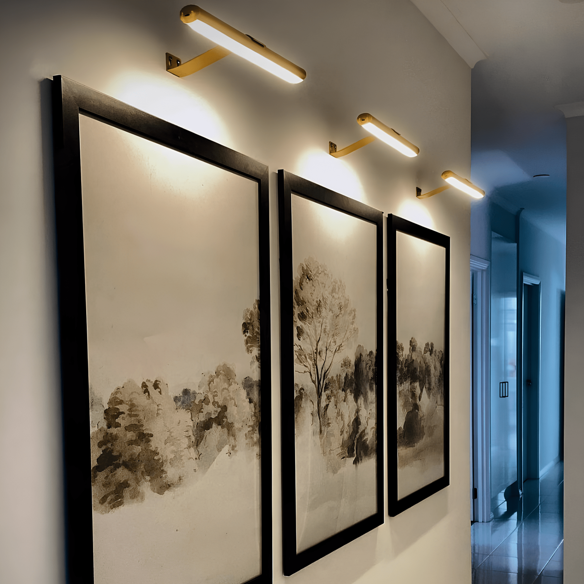 Moderne Linearleuchte LED Wandmontage Galeriebeleuchtung - LED - Wandleuchte - Gold - Voldeva