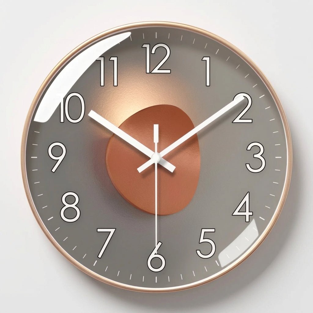 Moderne Luxus-Runde Wanduhr mit 3D-Kugeldetail - Wanduhr - Gold - Voldeva