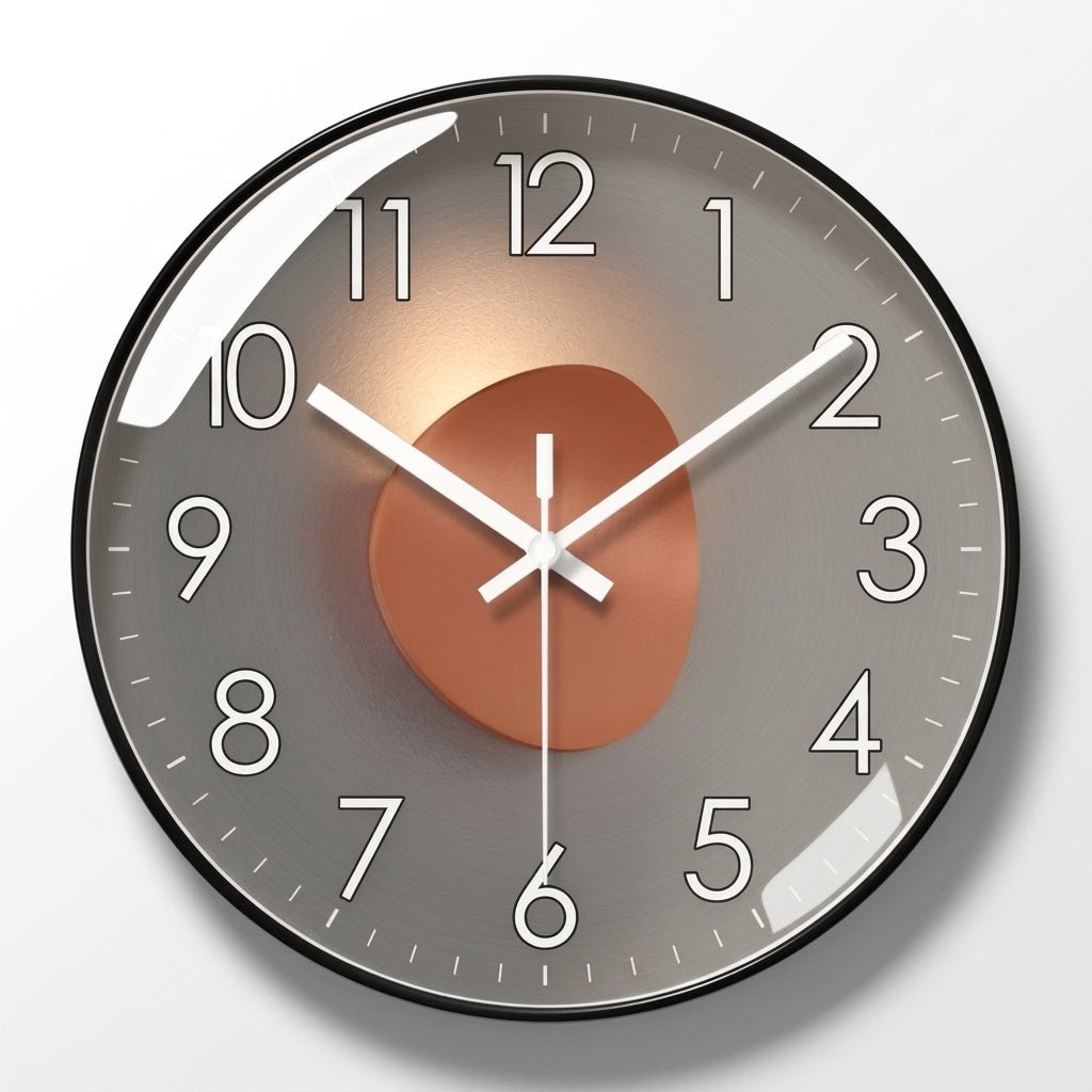 Moderne Luxus-Runde Wanduhr mit 3D-Kugeldetail - Wanduhr - Schwarz - Voldeva
