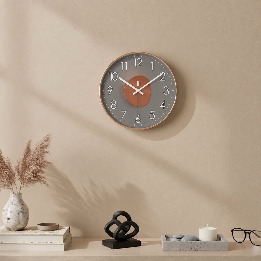 Moderne Luxus-Runde Wanduhr mit 3D-Kugeldetail - Wanduhr - Gold - Voldeva