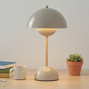Moderne Nordic Tischleuchte im minimalistischen Pilz - Design - Pilz - Tischleuchte - Grau - Voldeva