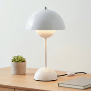 Moderne Nordic Tischleuchte im minimalistischen Pilz - Design - Pilz - Tischleuchte - Weiß - Voldeva