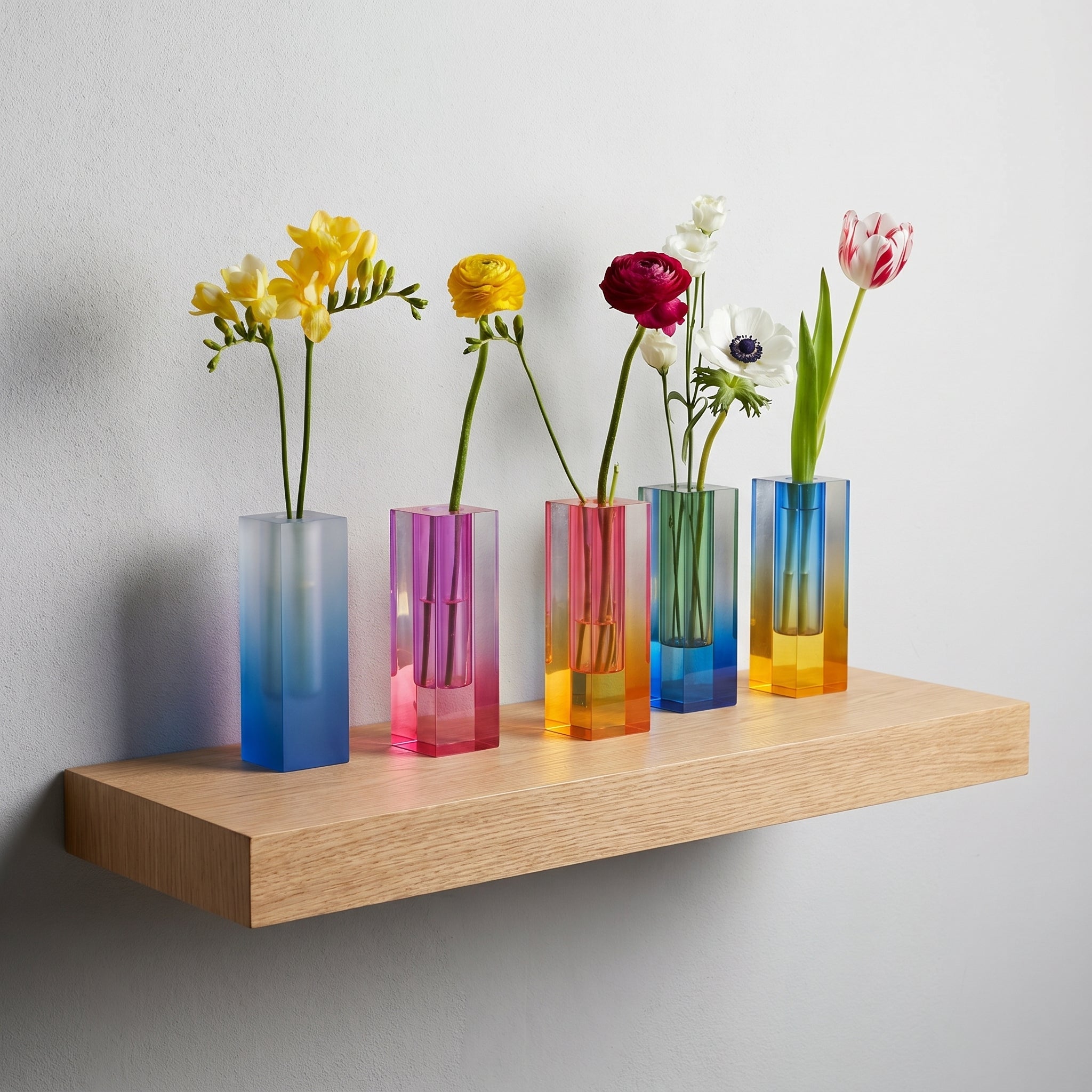 Moderne Prismenvase mit Farbverlauf - Vasen - Insel - Teal - Voldeva