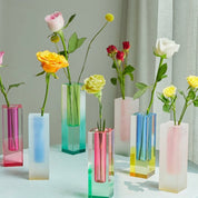 Moderne Prismenvase mit Farbverlauf - Vasen - Insel - Teal - Voldeva