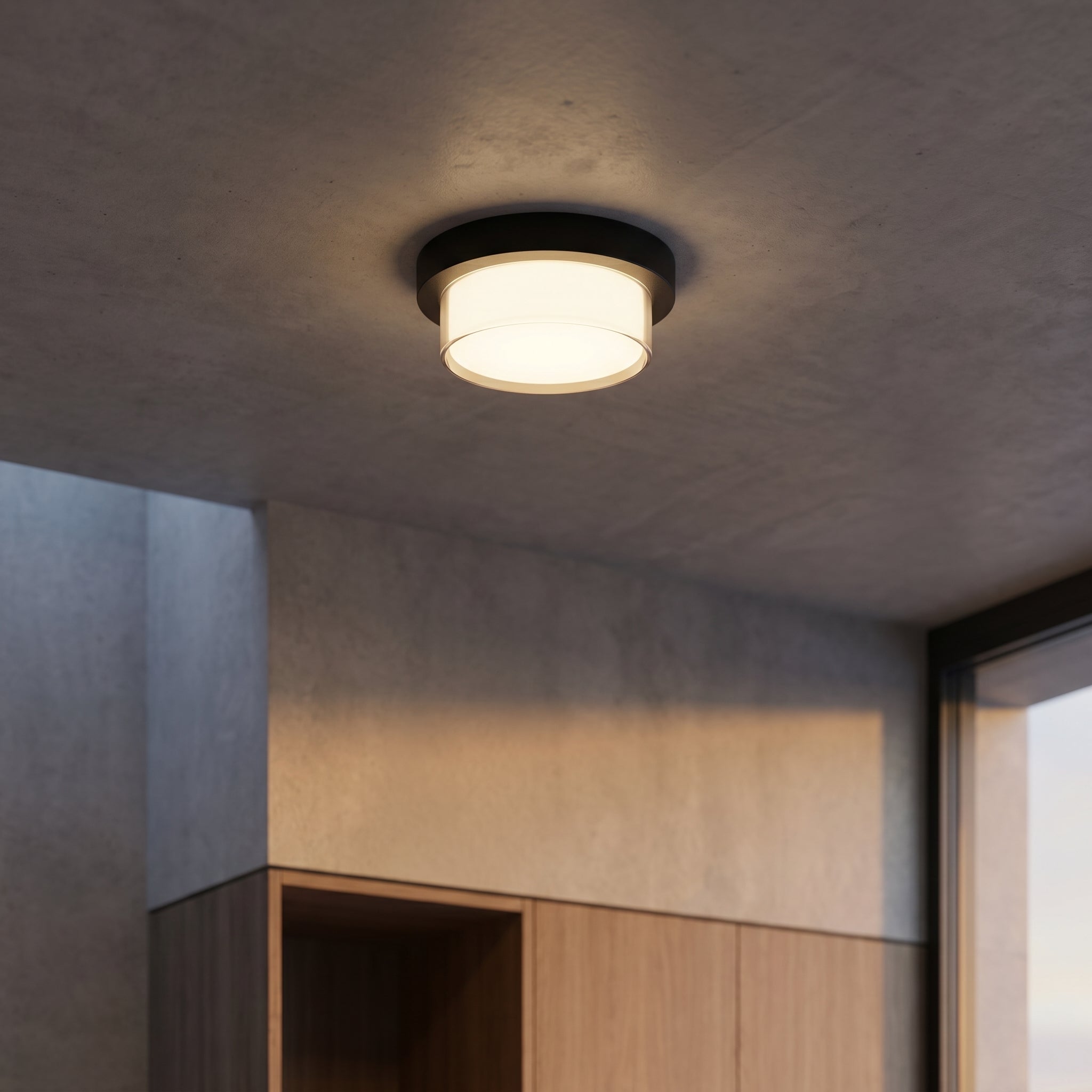 Moderne runde LED - Wand - und Deckenleuchte - Wandleuchte - Voldeva