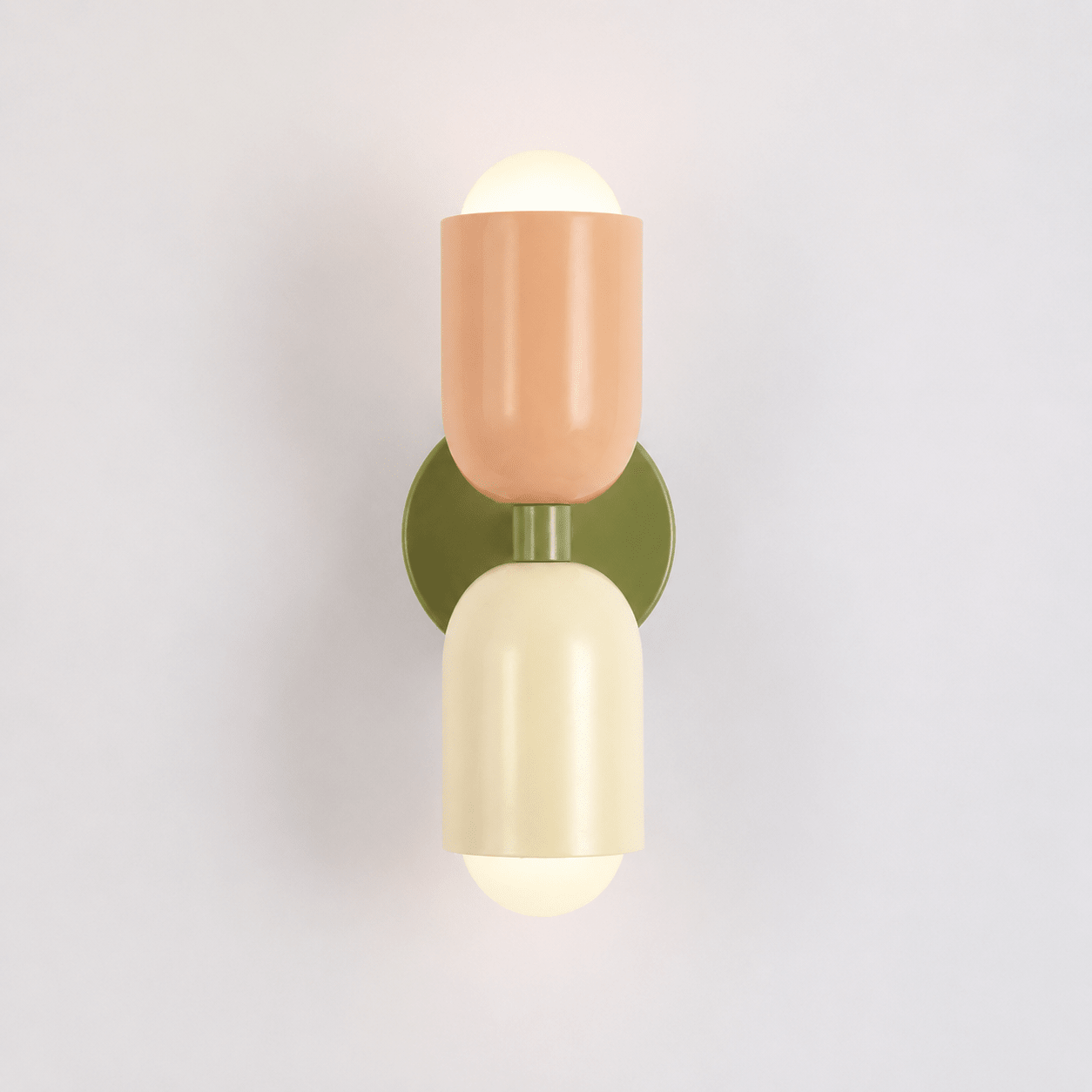Moderne Wandlampe im Kapsel Design - Wandlampe - Rosa – Beige - Voldeva