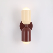 Moderne Wandlampe im Kapsel Design - Wandlampe - Rot - Beige - Voldeva