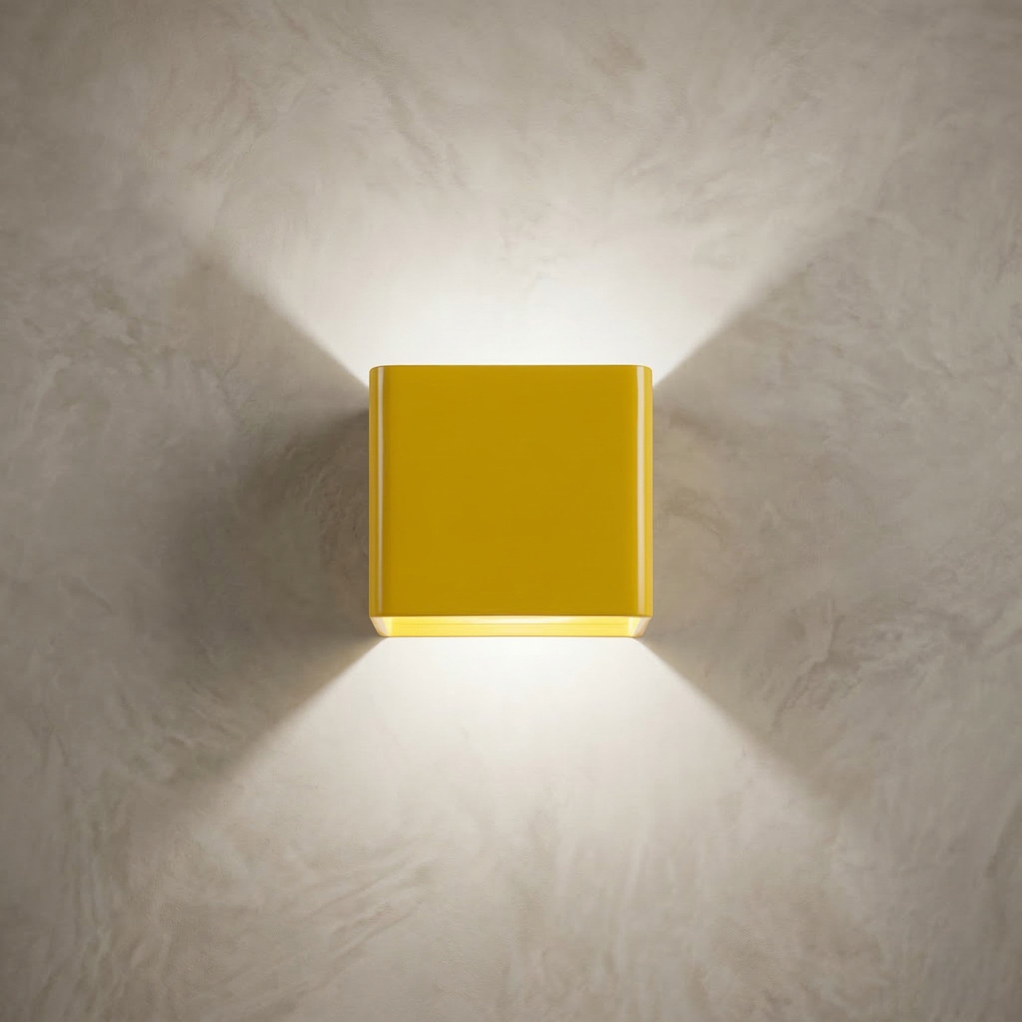 Moderne Wandleuchte mit Up - and - Down - Licht - Wandlamp - Gelb - Voldeva