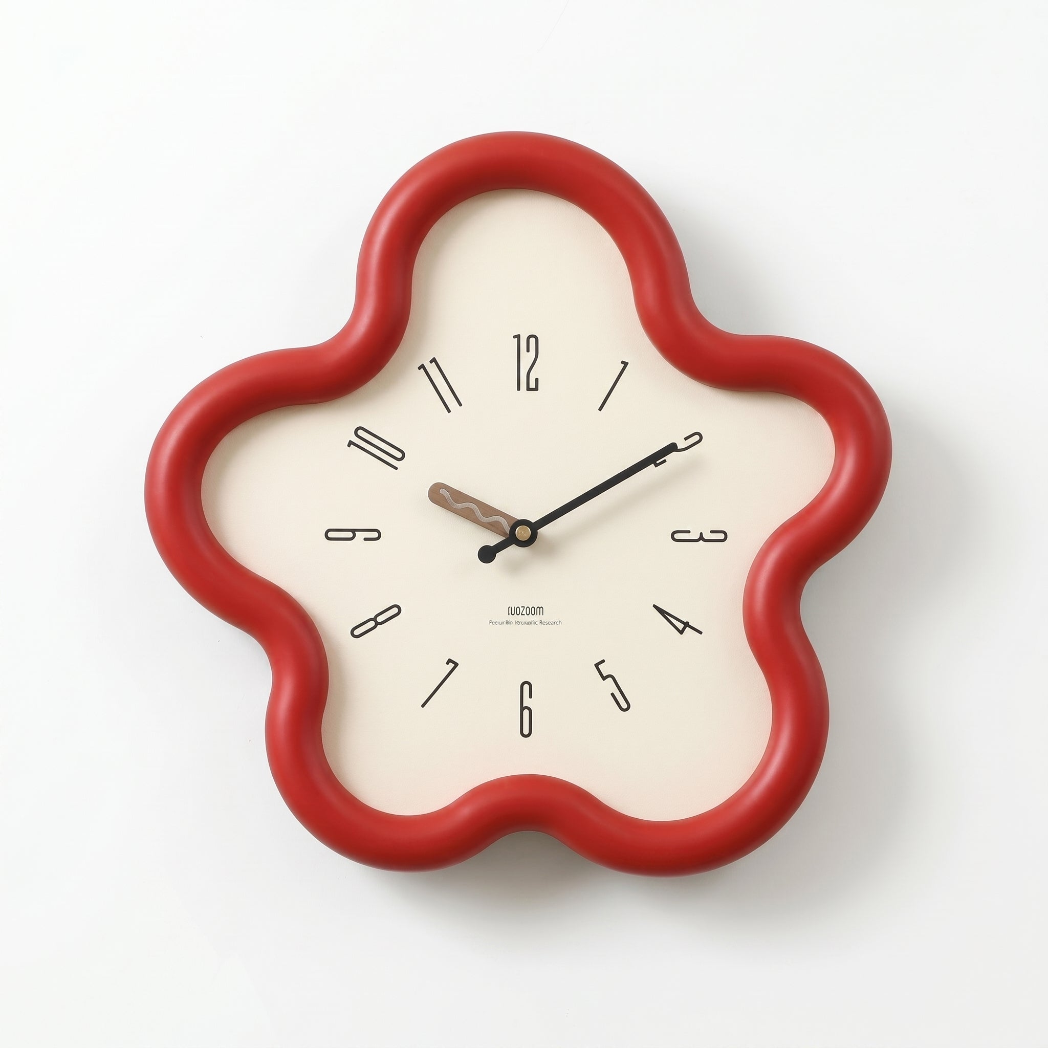 Moderne Wanduhr mit Blumenform - Wanduhr - Grün - Voldeva