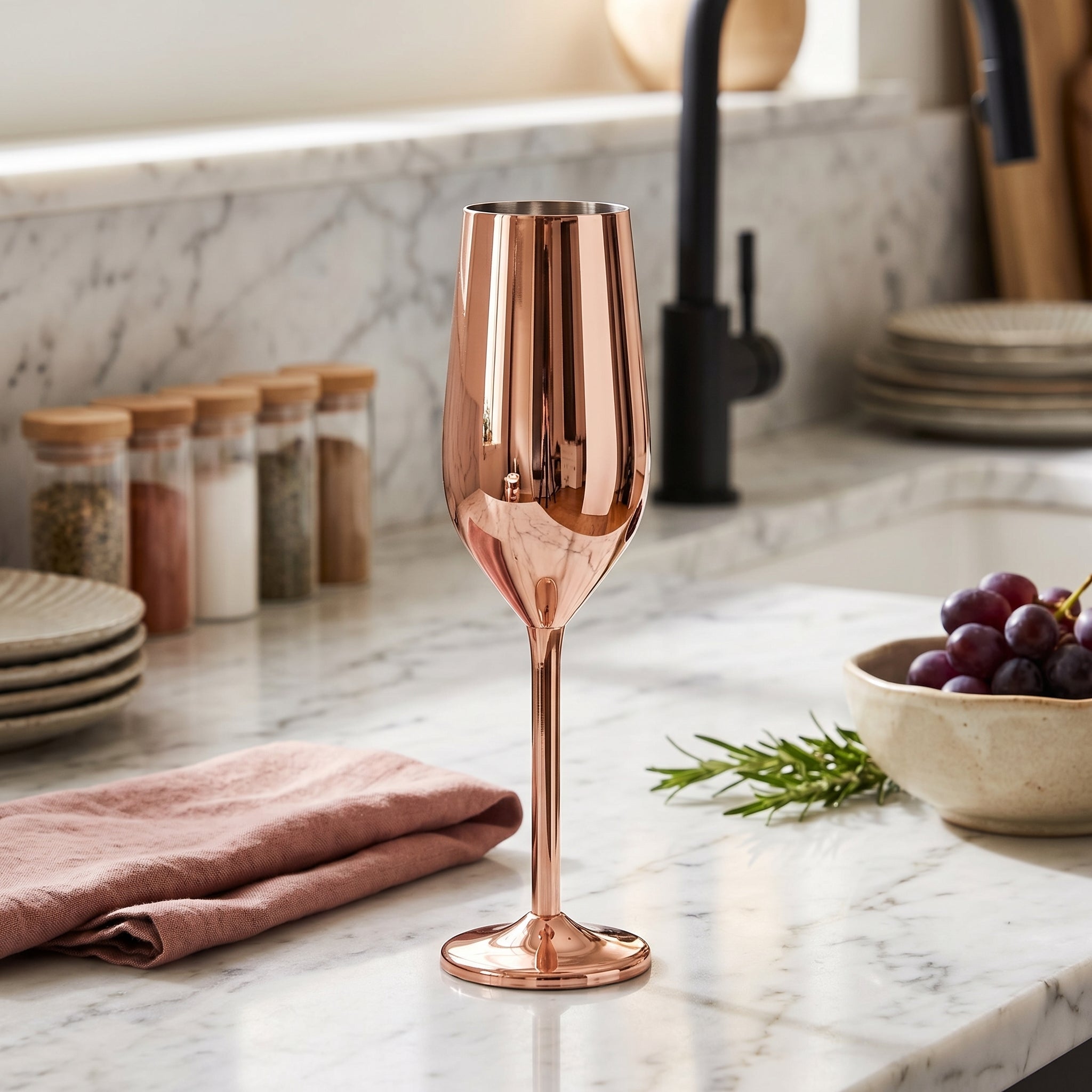 Modernes Dieser Cocktail - und Champagnerkelch - Weinglas - Roségold - Voldeva